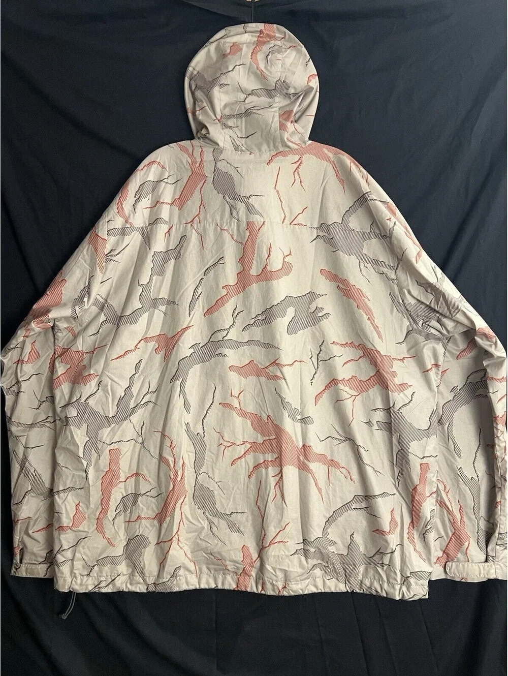 The North Face Jacket Mens 2XL Brown Red Camo Hooded 1/2 Zip Pullover Anorak